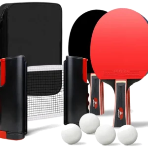 ست راکت پینگ‌پنگ ۴ عددی با تور جمع‌شونده و ۲ توپ - 0TO1 Tech Set with Net