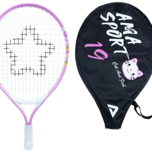 راکت تنیس کودکان اما اسپرت ۱۹ اینچ صورتی بههمراه ساک - AMA Sport Kids 19