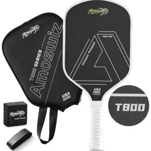 راکت پیکل‌بال آموسویز کربن T800 سفید باریک - Amoswiz T800 Slim