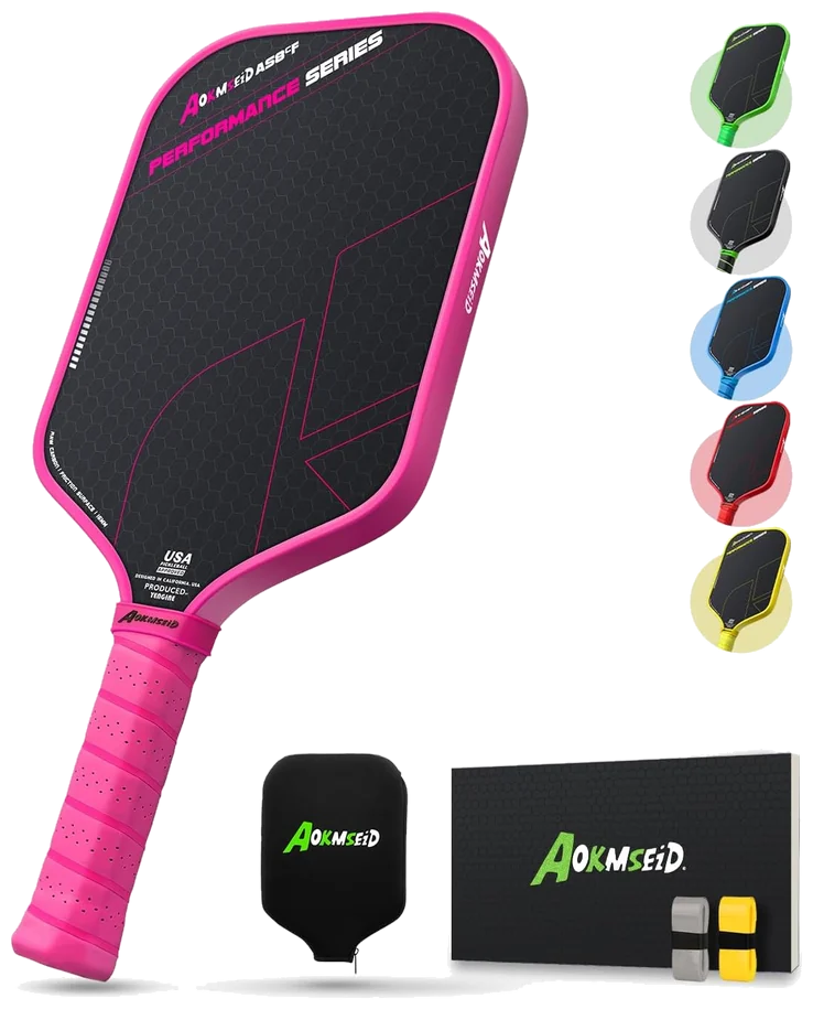 راکت پیکل‌بال آکمسید AKS کربن خام صورتی - Aokmseid AKS Raw Carbon