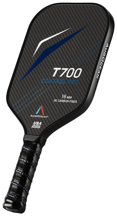 راکت پیکل‌بال آگ‌اوشن کربن خام 3K مشکی آبی - AugOcean 3K Raw Carbon