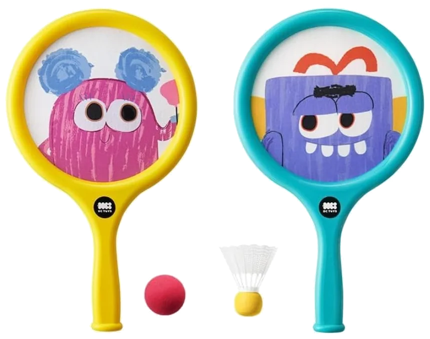 ست چهار عددی راکت بدمینتون بچگانه بی‌سی بیبی‌کر با توپ فومی - bc babycare Kids Set