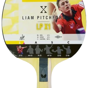 راکت پینگ‌پنگ باترفلای لیام پیچفورد LPX1 با رابر آدوی - Butterfly Liam Pitchford LPX1