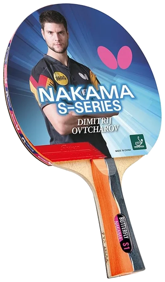 راکت پینگ‌پنگ باترفلای ناکاما با دو رابر رایگان - Butterfly Nakama