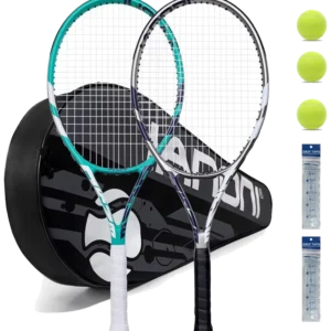 ست دو نفره راکت تنیس کربن ۲۷ اینچ با توپ و ساک - Carbon 2player Set 27