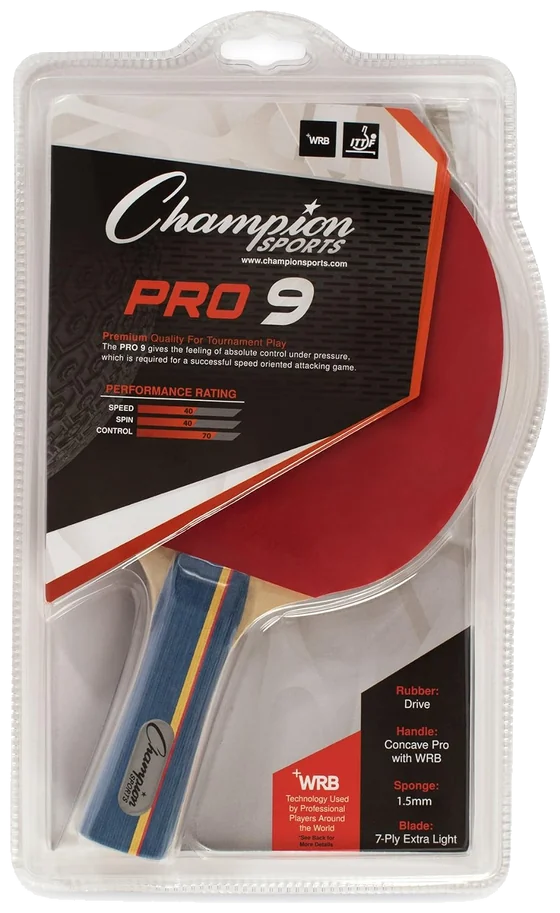 راکت پینگ‌پنگ چمپیون اسپورتس پرو سری با روکش رابر - Champion Sports Pro Series