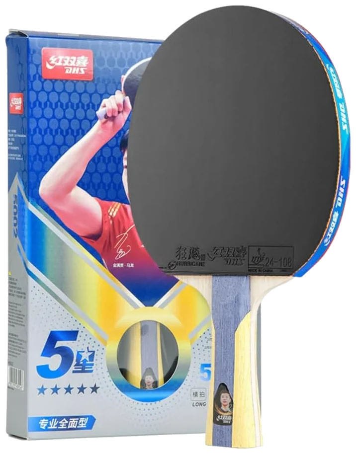راکت پینگ‌پنگ دی‌اچ‌اس H5002 پنج ستاره دستهٔ بلند - DHS H5002 5 Star