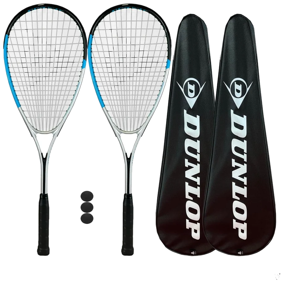 ست دو عددی راکت اسکواش دانلوپ هایپر لایت پرو با ۳ توپ - Dunlop Hyper Lite Pro Twin Pack