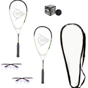 ست راکت اسکواش دانلوپ با ۲ راکت، عینک و توپ - Dunlop Squash Racquet Set