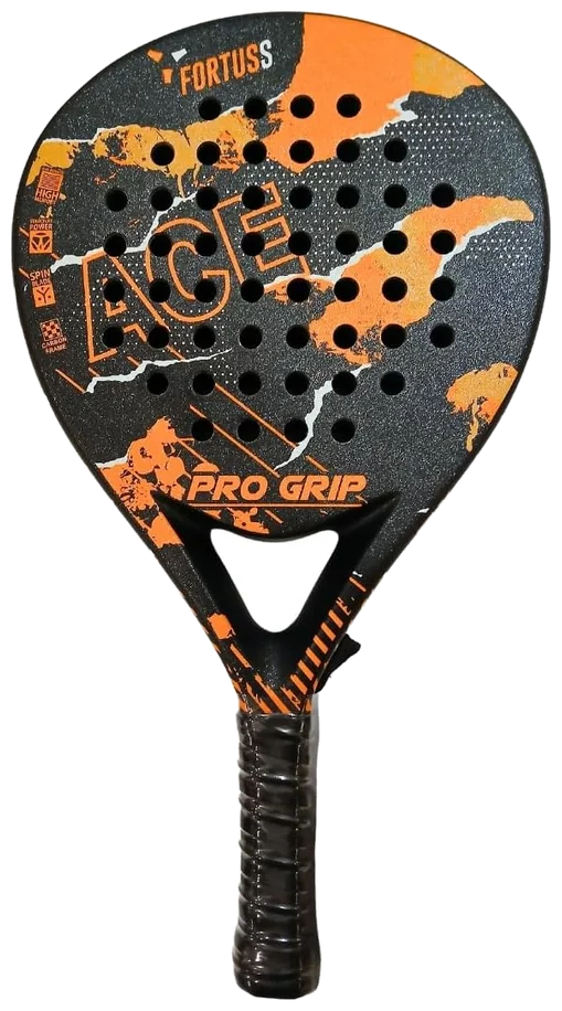 راکت پدل فورتوس تمام‌کربن مکس گریت اشک‌شکل نارنجی مشکی - FORTUSS Max Grit Teardrop Orange