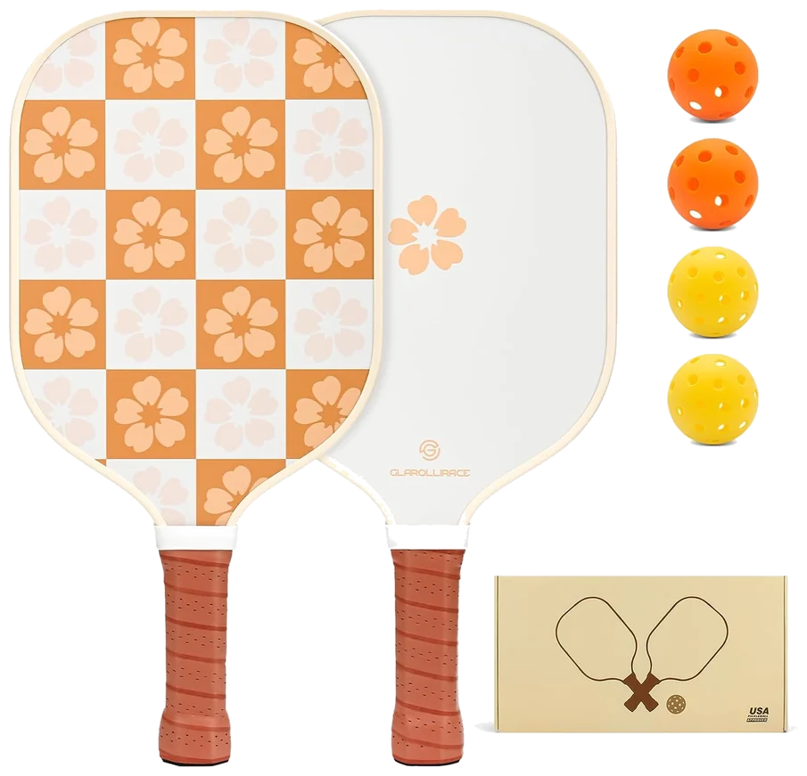 ست دو عددی راکت پیکل‌بال گلارولیریس طرح ساکورا با ۴ توپ - Glarollirace Sakura Set