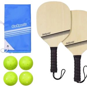 ست شروع راکت پیکل‌بال چوبی گو اسپورتس با ۴ توپ و کوله - GoSports Wood Starter