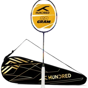 راکت بدمینتون هاندرد ان‌انرژی ۸۰ کربن بدون زه سرمه‌ای - HUNDRED N-ERGY 80