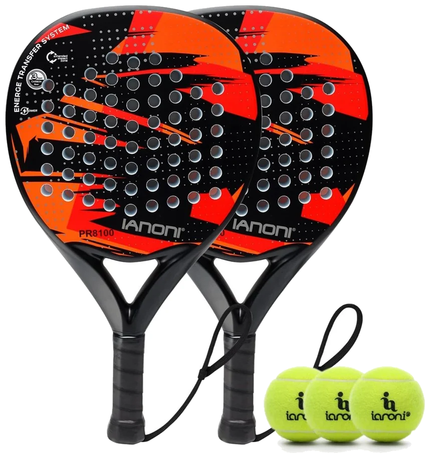 ست دو عددی راکت پدل یانونی کربن قرمز - ianoni Carbon Red 2pack