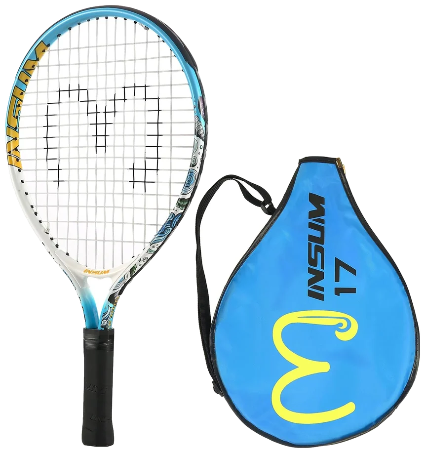 راکت تنیس خردسالان اینسام ۱۷ اینچ آبی با ساک - INSUM Kids Tennis 17 Blue