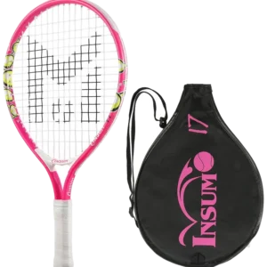 راکت تنیس خردسالان اینسام ۱۷ اینچ صورتی طرح گل و پروانه - INSUM Kids Tennis 17 Pink Flower