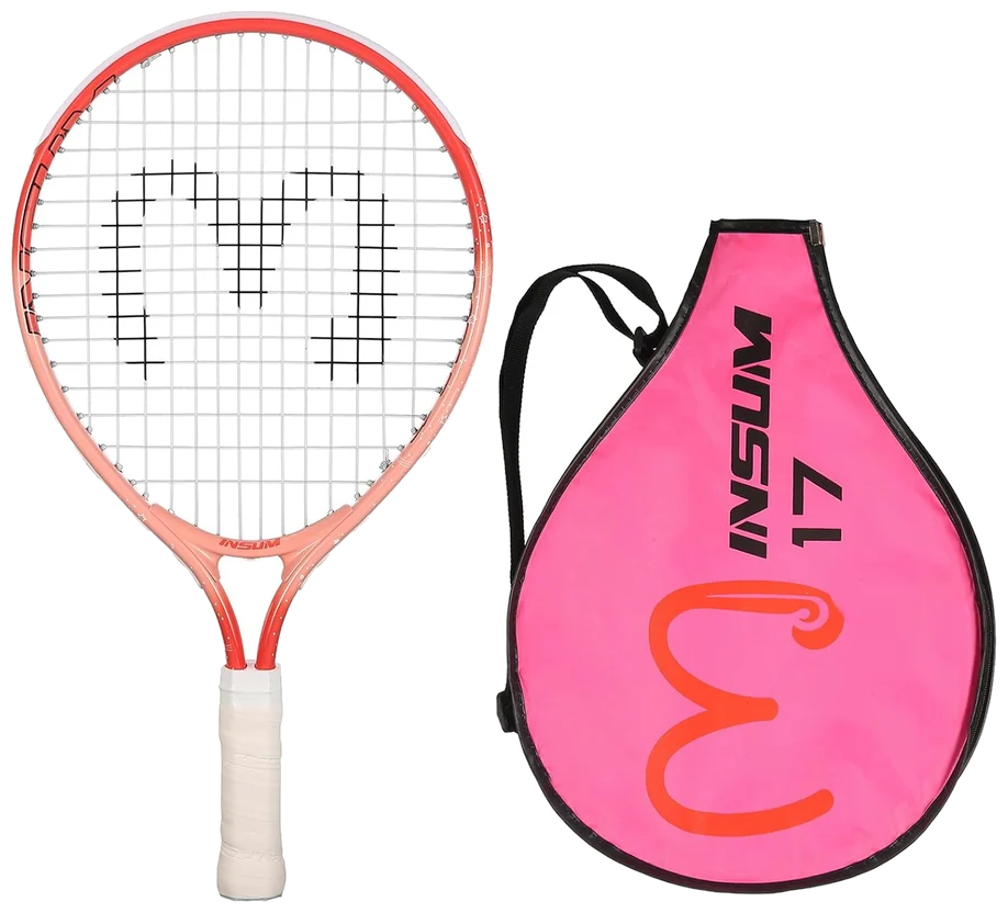 راکت تنیس خردسالان اینسام ۱۷ اینچ قرمز با ساک - INSUM Kids Tennis 17 Red