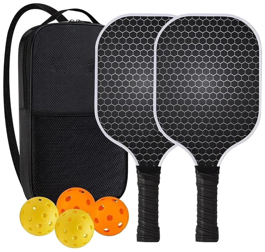 ست دو عددی راکت پیکل‌بال جویز کربن با ۴ توپ و ساک - Joyzzz Carbon Set