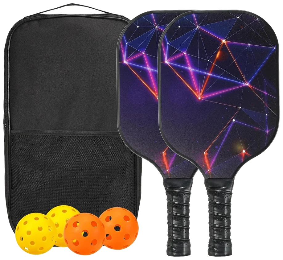 ست دو عددی راکت پیکل‌بال کست‌ویو با ۴ توپ و ساک - KASTWAVE Set of 2