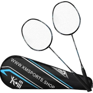 ست دو نفرهٔ راکت بدمینتون کی‌ام اسپورتس کربن با کاور - KM Sports 2 Player Carbon Set