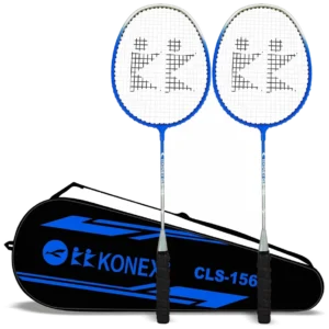 ست دو عددی راکت بدمینتون کونکس آلومینیومی سبک آبی با ساک - Konex Lightweight Set of 2