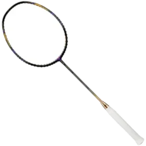 راکت بدمینتون لینینگ ایروناوت ۹۰۰۰ بدون زه سفید طلایی - Li-Ning Aeronaut 9000