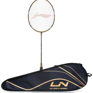 راکت بدمینتون لینینگ سوپر سری ۹۰۰ زهکشیشده زیتونی طلایی - Li-Ning Super Series 900