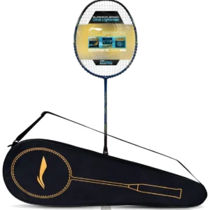 راکت بدمینتون لی‌نینگ سوپر سری SS100 گرافیت زه‌کشی‌شده آبی - Li-Ning Super Series SS100