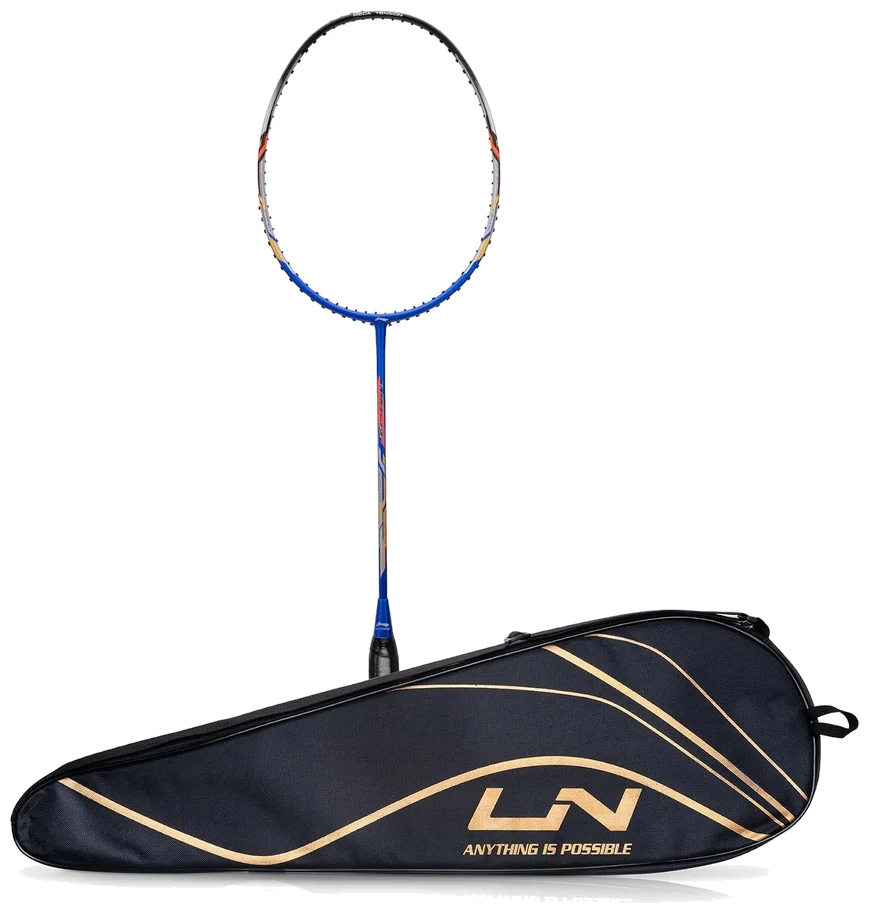 راکت بدمینتون لی‌نینگ توربو ۹۹ کربن بدون زه آبی مشکی - Li-Ning Turbo 99