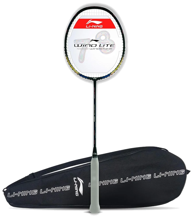 راکت بدمینتون لی‌نینگ ویند لایت زه‌کشی‌شده مشکی طلایی - Li-Ning Wind Lite