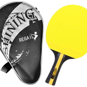 راکت پینگ‌پنگ لوجین زرد با ساک مخصوص مبتدی - LOUJIN Table Tennis Racket