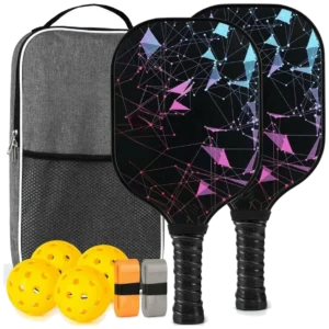 ست دو عددی راکت پیکل‌بال میدرودل مشکی با ۴ توپ و ساک - Midrodlle Set of 2