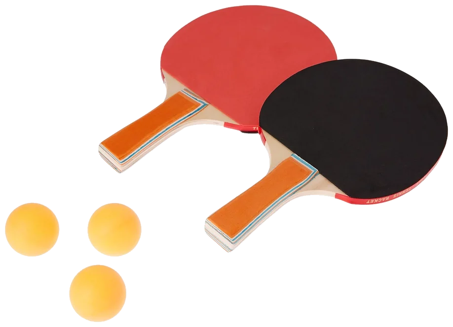 ست دو عددی راکت پینگپنگ موریکوس چوب یکپارچه با ۳ توپ - MORIKUS Set of 2