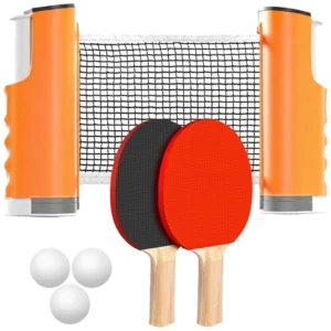 ست راکت پینگپنگ موزاره با تور جمعشونده و توپ - MOZZARE Portable Set