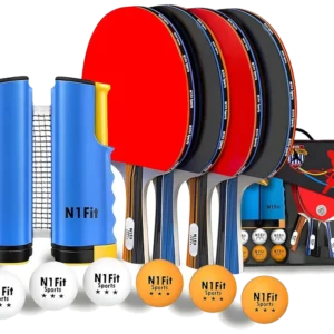 ست چهار عددی راکت پینگ‌پنگ ان‌وان‌فیت با تور و ۶ توپ - N1Fit Set of 4