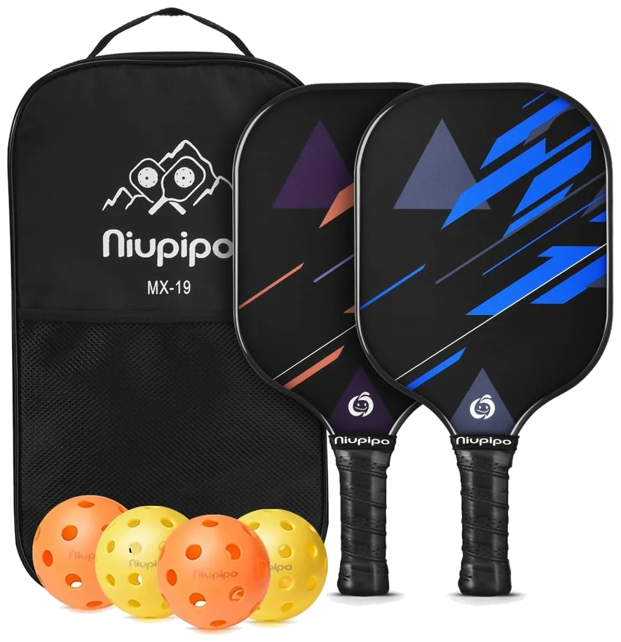 ست دو عددی راکت پیکل‌بال نیوپیپو آبی نارنجی - niupipo Set of 2