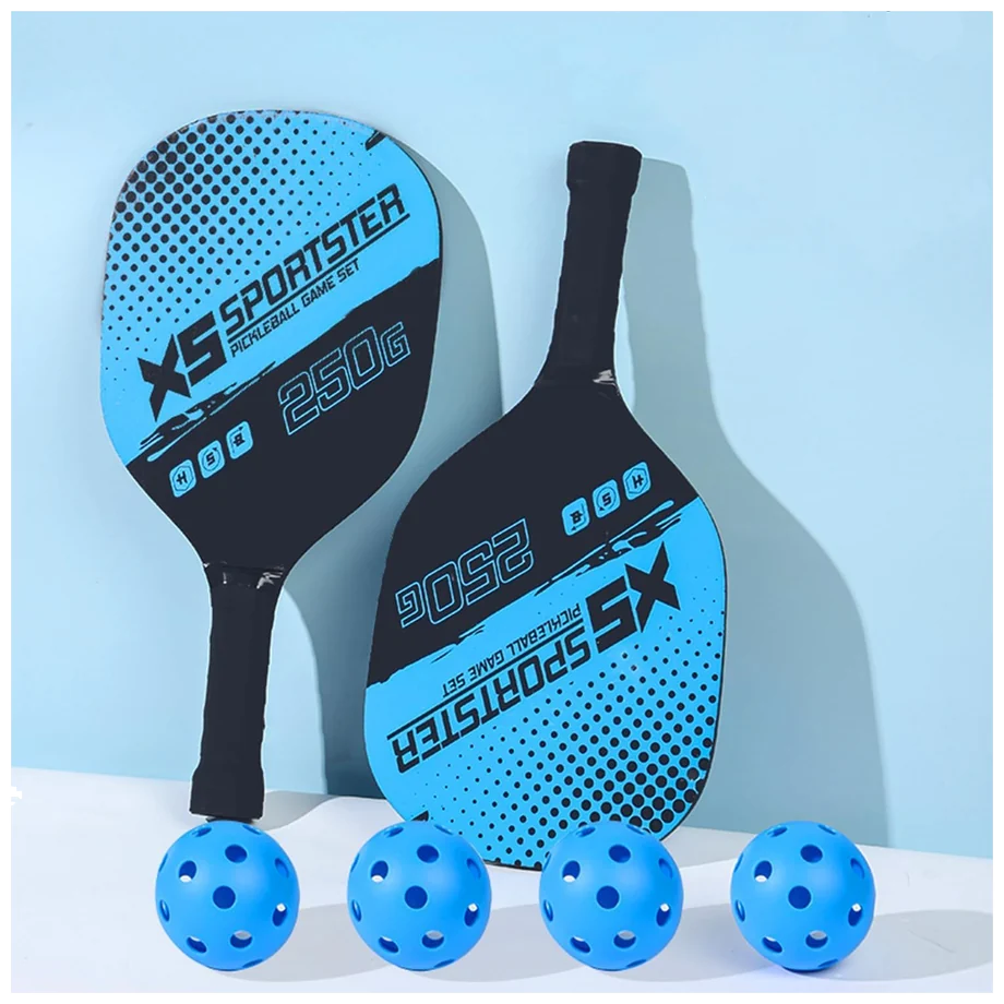 ست شروع راکت پیکل‌بال چوبی نوال‌لایف با ۴ توپ X-40 - NovalLife Wooden Starter