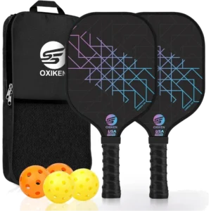 ست دو عددی راکت پیکل‌بال اکسیکن کربن CHS طرح راه‌راه - OXIKEN Carbon Set of 2