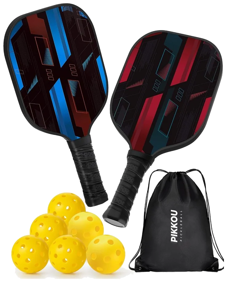 ست دو عددی راکت پیکل‌بال پیکو طرح مک ۱۶ میلی‌متر - PIKKOU Mech Set of 2