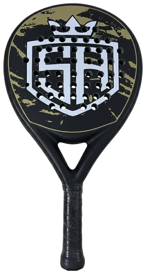 راکت پدل اس‌ای استار پرو سری کربن‌گلس گرد طلایی مشکی - SA Star Pro Series Carbon Glass Round