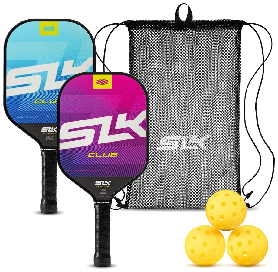ست دو عددی راکت پیکل‌بال سلکرک SLK کلاب صورتی آبی - Selkirk SLK Club Set of 2