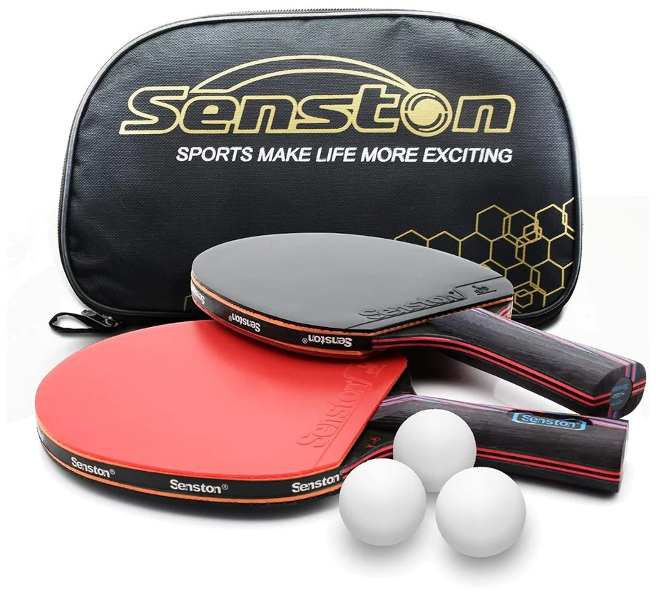 ست دو عددی راکت پینگ‌پنگ سنستون Y6 حرفه‌ای با توپ - Senston Y6 Set of 2