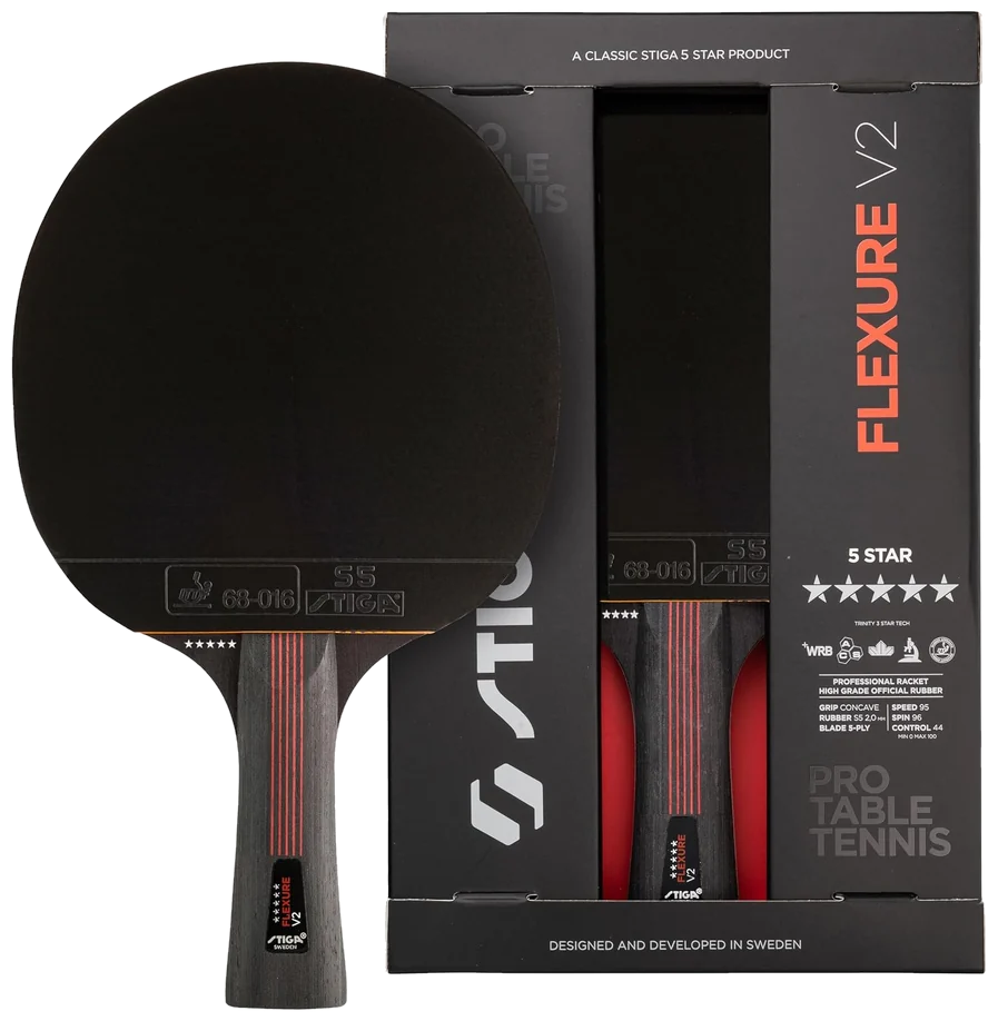 راکت پینگ‌پنگ استیگا فلکشر V2 پنج ستاره مورد تأیید ITTF - STIGA Flexure V2