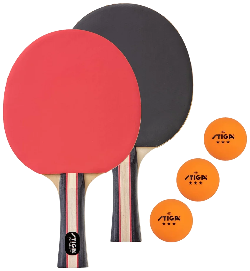 ست دو نفرهٔ راکت پینگ‌پنگ استیگا پرفورمنس با توپ ۳ ستاره - STIGA Performance 2 Player Set