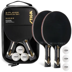 ست دو نفرهٔ راکت پینگپنگ استیگا پریمیوم با ۳ توپ ۳ ستاره - STIGA Premium 2 Player Set