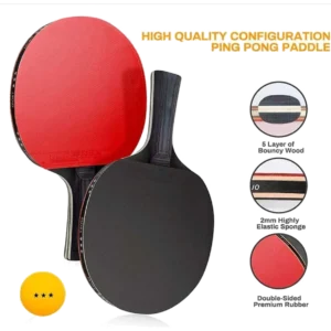 ست دو عددی راکت پینگ‌پنگ اس‌زد‌وای‌وای‌کیو با ۳ توپ - SZYYQ Set of 2