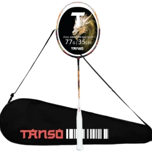 راکت بدمینتون تانسو وایلد فایر گرافیت فوق‌سبک زه‌کشی‌شده - TANSO Wild Fire