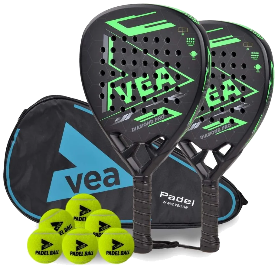 ست دو عددی راکت پدل وی‌ای‌ای دایموند پرو با توپ - VEA Diamond Pro 2pack