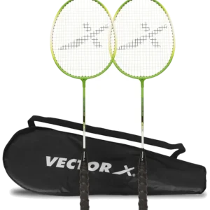 ست دو عددی راکت بدمینتون وکتور ایکس VXB-150 سبز با کاور - Vector X VXB-150 Set of 2