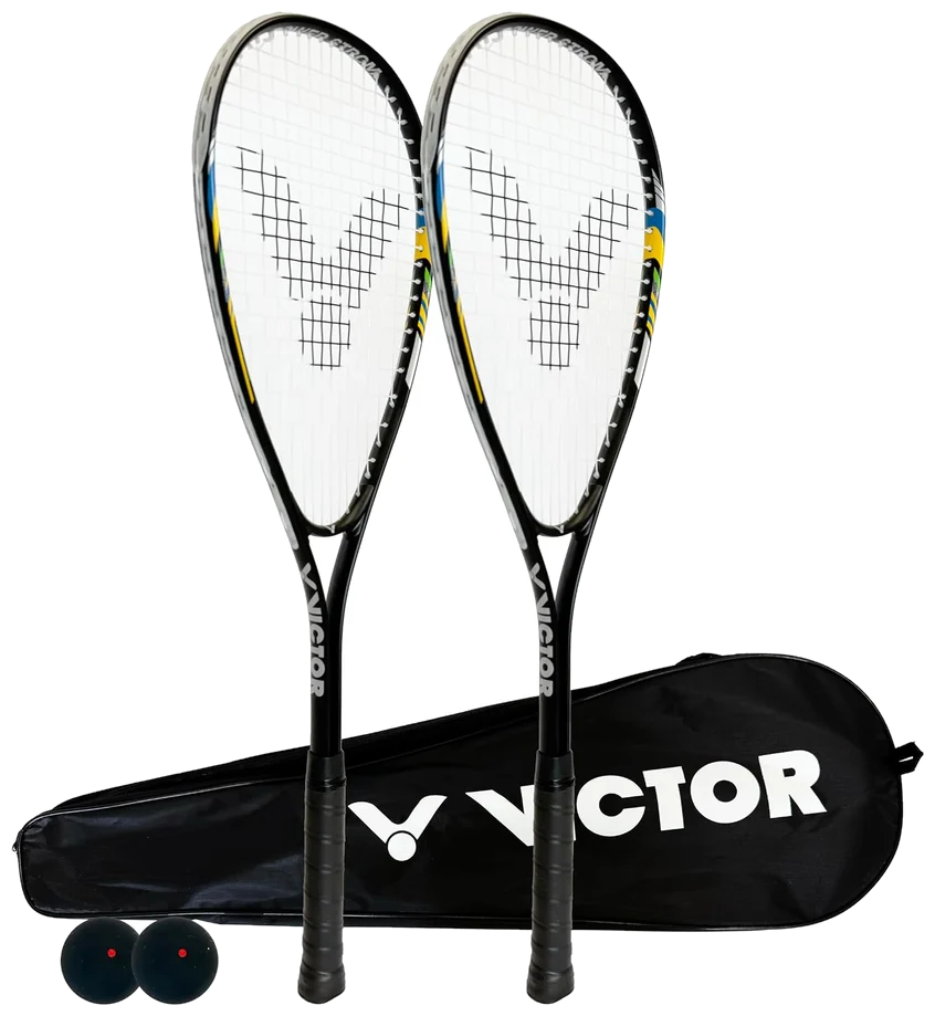 ست راکت اسکواش ویکتور پاور استورم با توپ و کیف - VICTOR Power Storm Set